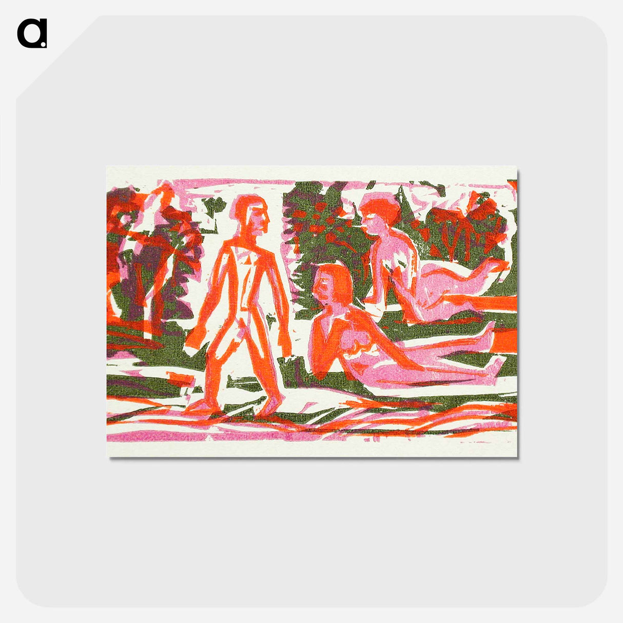 アートポストカード-The woodcuts - エルンスト ルートヴィヒ キルヒナー Postcard.