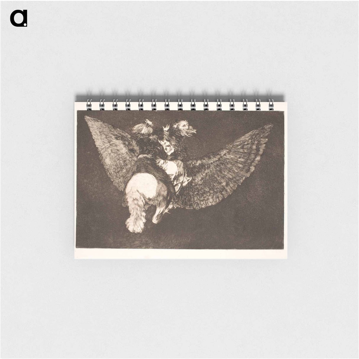 The Flying Folly (Give up the friend who hides you under his wings and bites you with his beak) - フランシスコ デ ゴヤ Memo.