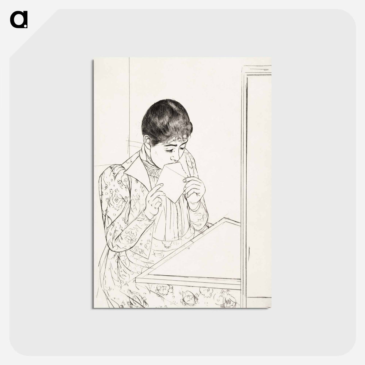 アートポストカード-The Letter - メアリー カサット Postcard.