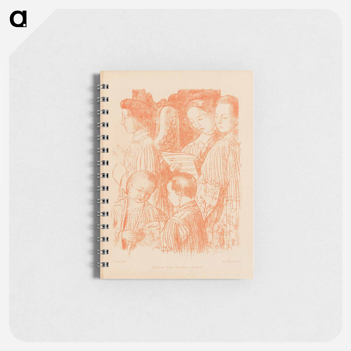 Three singing angels and two choir boys during Holy Mass - モーリス ドニ Memo.