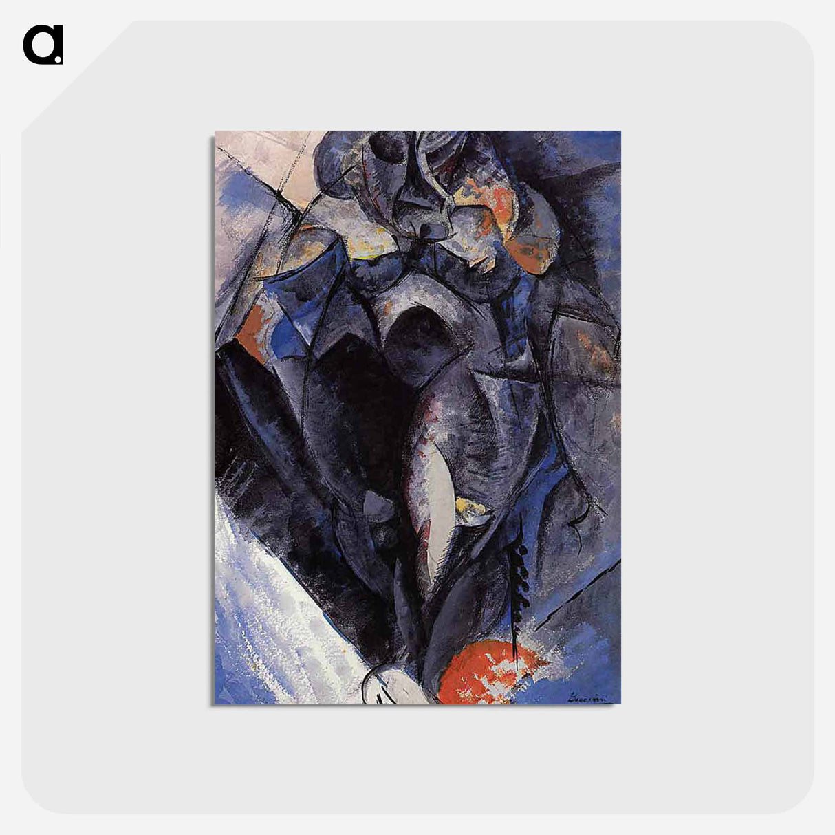 Figure - ウンベルト ボッチョーニ Postcard.