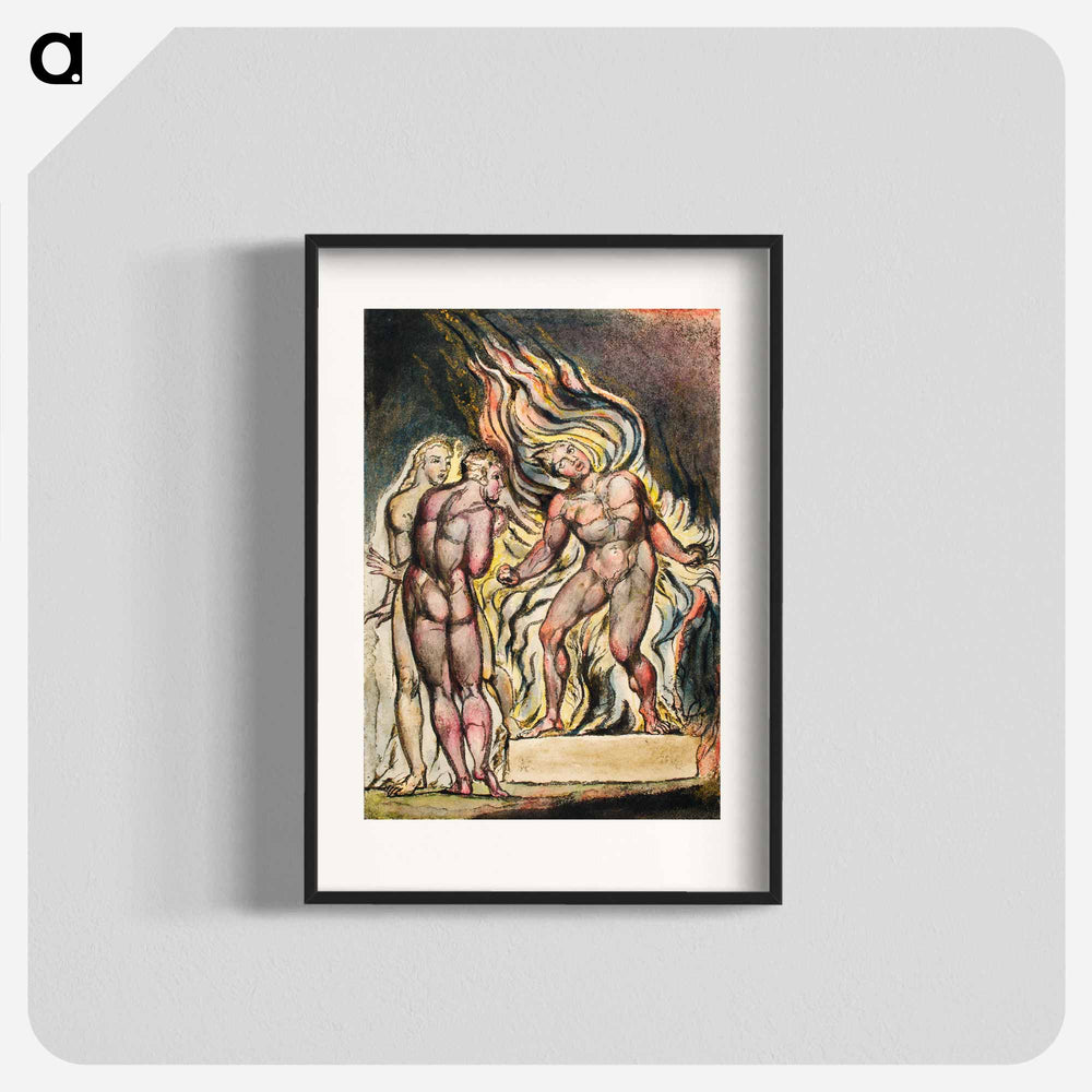 Los and Enitharmon knew that the Satan is Urizen from Milton: a Poem, To Justify the Ways of God to Men by William Blake - William Blake Poster.