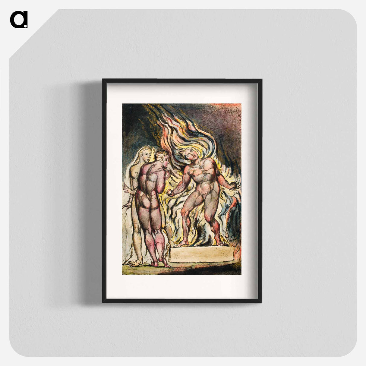 Los and Enitharmon knew that the Satan is Urizen from Milton: a Poem, To Justify the Ways of God to Men by William Blake - William Blake Poster.
