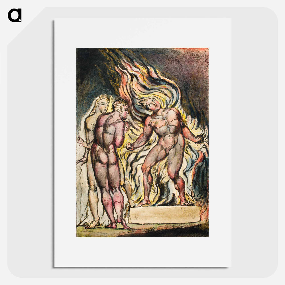 Los and Enitharmon knew that the Satan is Urizen from Milton: a Poem, To Justify the Ways of God to Men by William Blake - William Blake Poster.