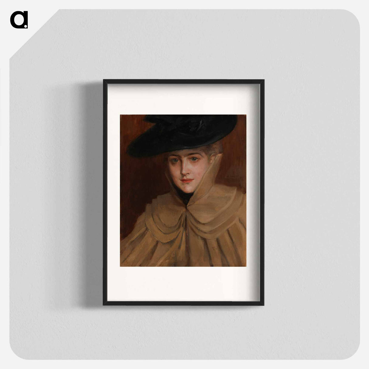 Portrait of a young woman - アルバート エーデルフェルト Poster.