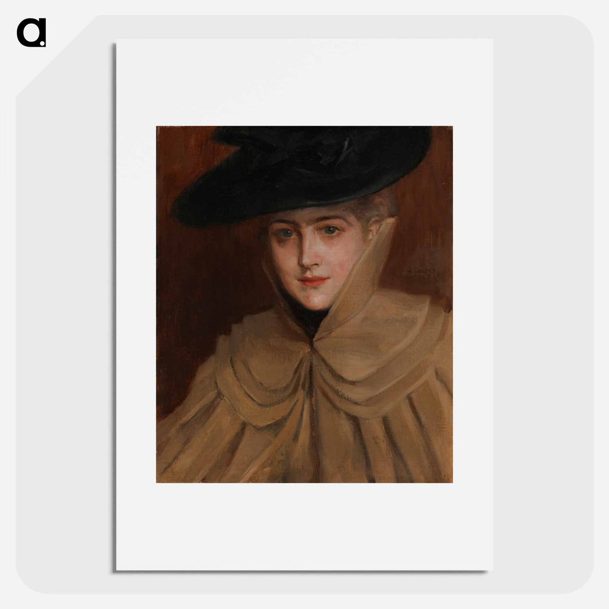 Portrait of a young woman - アルバート エーデルフェルト Poster.