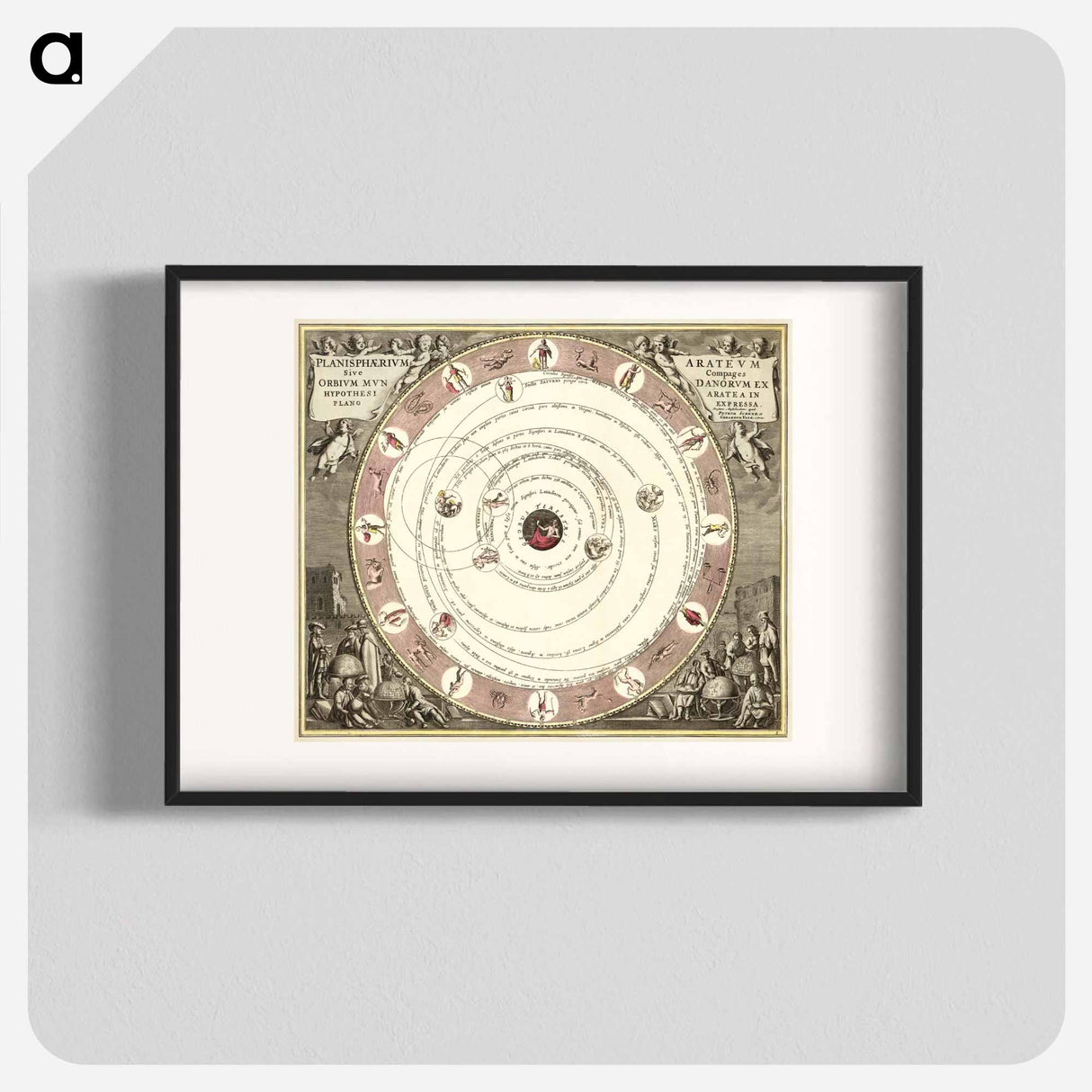 Planisphaerivm Aratevm sive Compages Orbivm Mvndanorvm ex hypothesi Aratea in plano expressa - アンティーク地図 Poster.