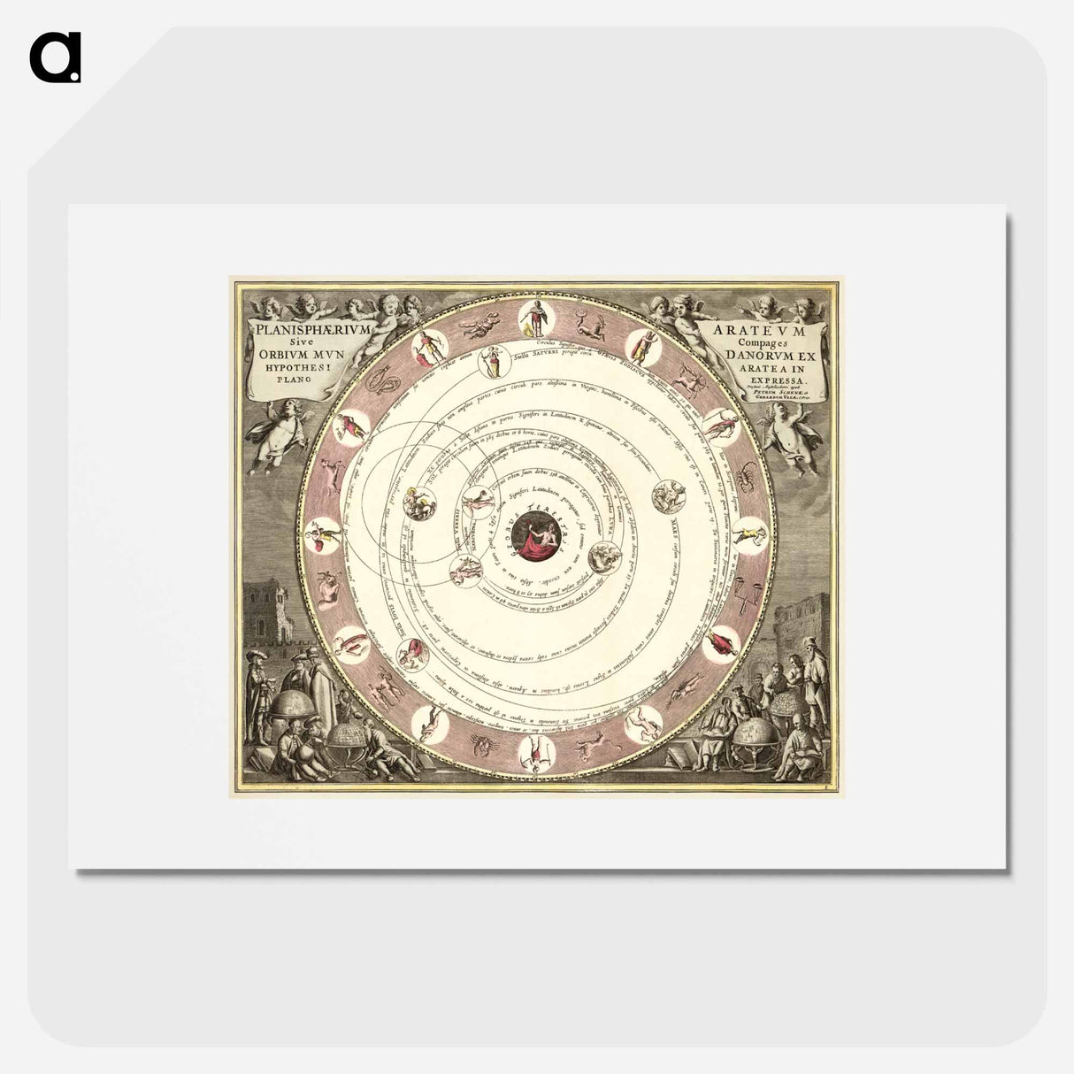 Planisphaerivm Aratevm sive Compages Orbivm Mvndanorvm ex hypothesi Aratea in plano expressa - アンティーク地図 Poster.