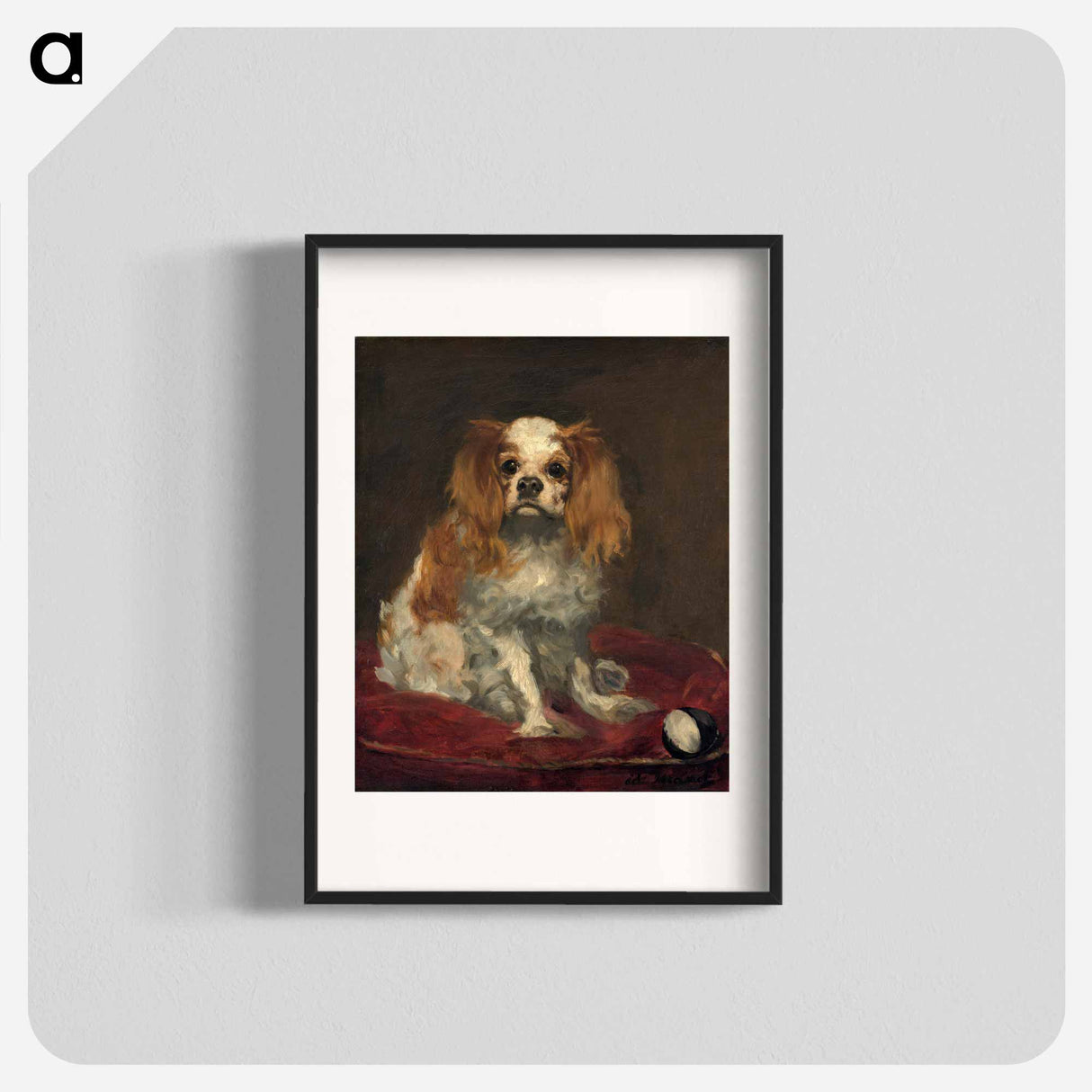 アートポスター-A King Charles Spaniel - エドゥアール マネ Poster.