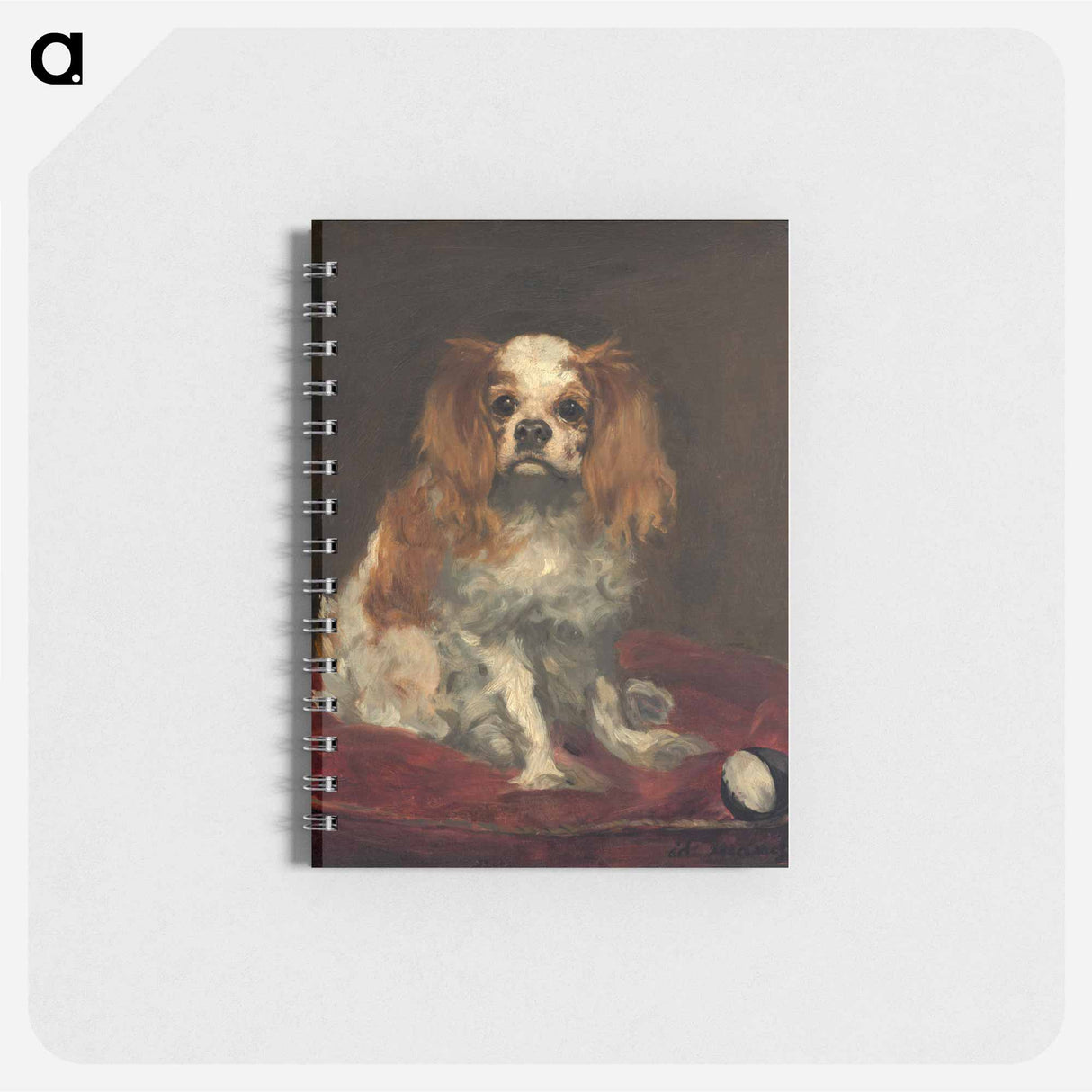 アートメモ帳-A King Charles Spaniel - エドゥアール マネ Memo.
