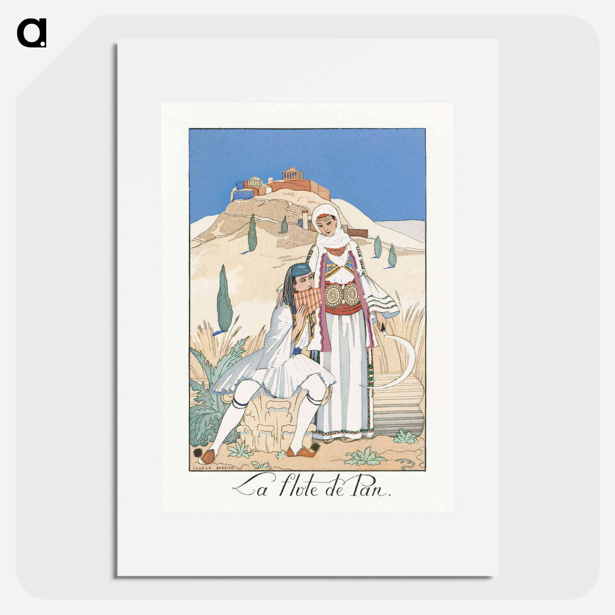 The Flute de Pan - Georges Barbier Poster.