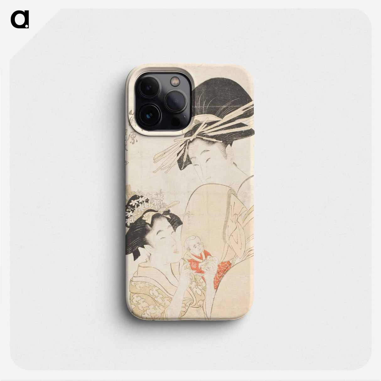 Shinohara of the Tsuruya, kamuro Wakaba and Chieda - 喜多川 歌麿 Phone Case.