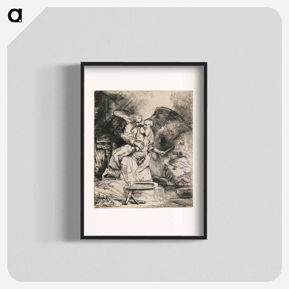 The Sacrifice of Isaac - レンブラント ファン レイン Poster.