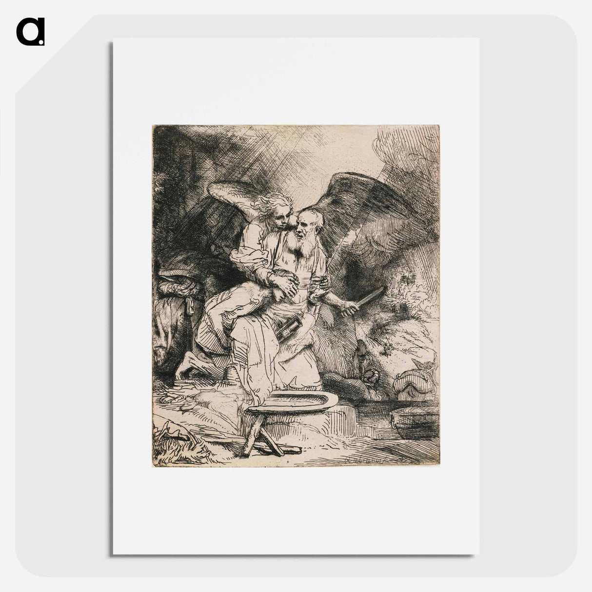 The Sacrifice of Isaac - レンブラント ファン レイン Poster.