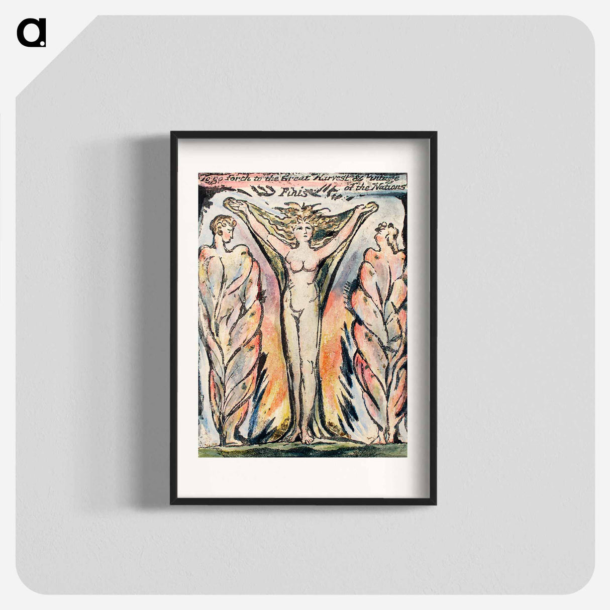 To go forth to the Great Harvest from Milton: a Poem, To Justify the Ways of God to Men - William Blake Poster.