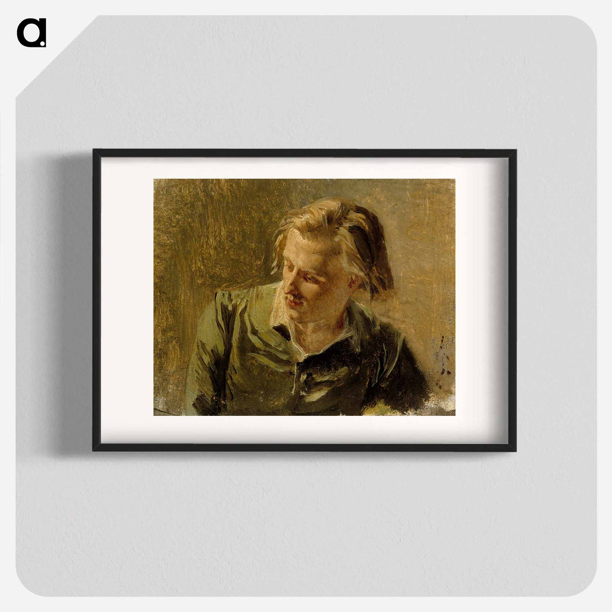 Portrait of a young man - アルバート エーデルフェルト Poster.