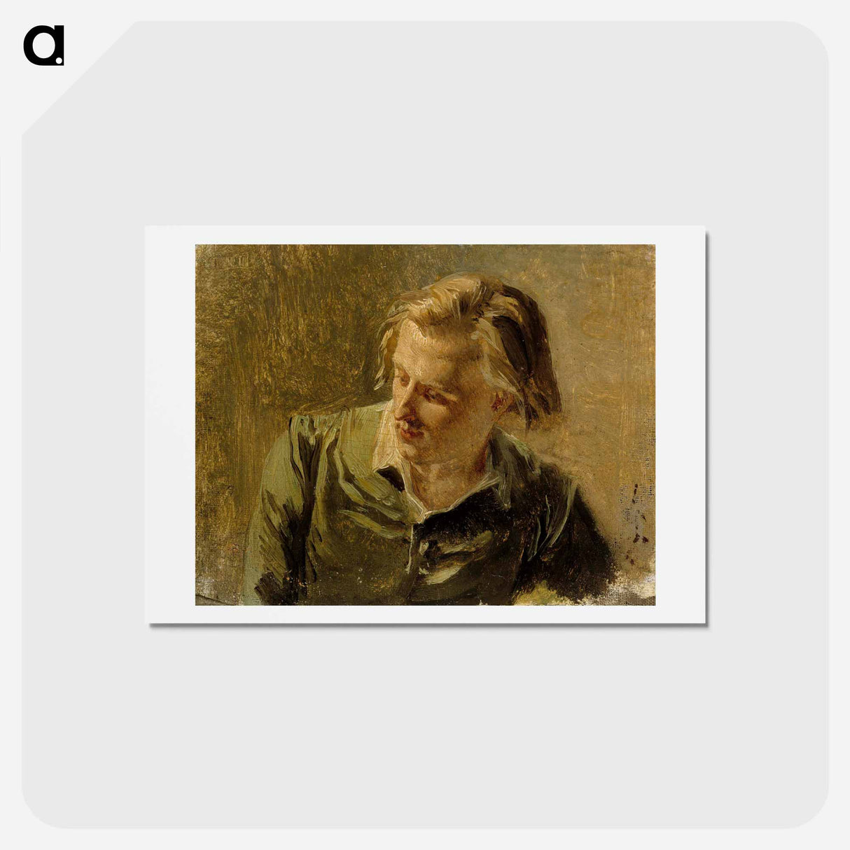 Portrait of a young man - アルバート エーデルフェルト Postcard.