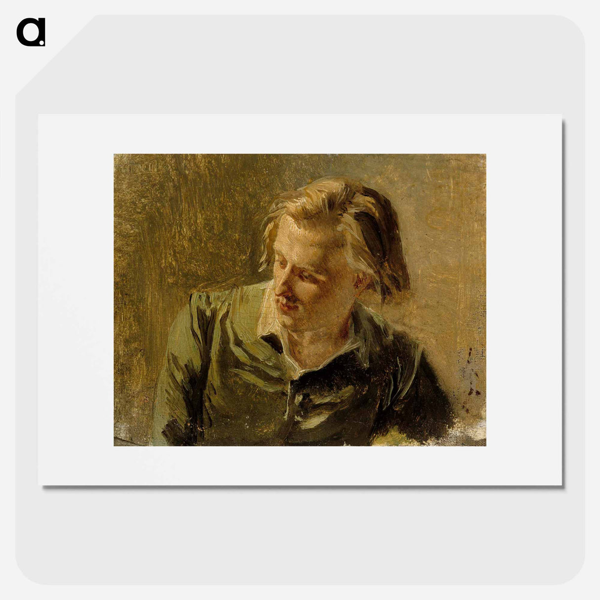 Portrait of a young man - アルバート エーデルフェルト Poster.