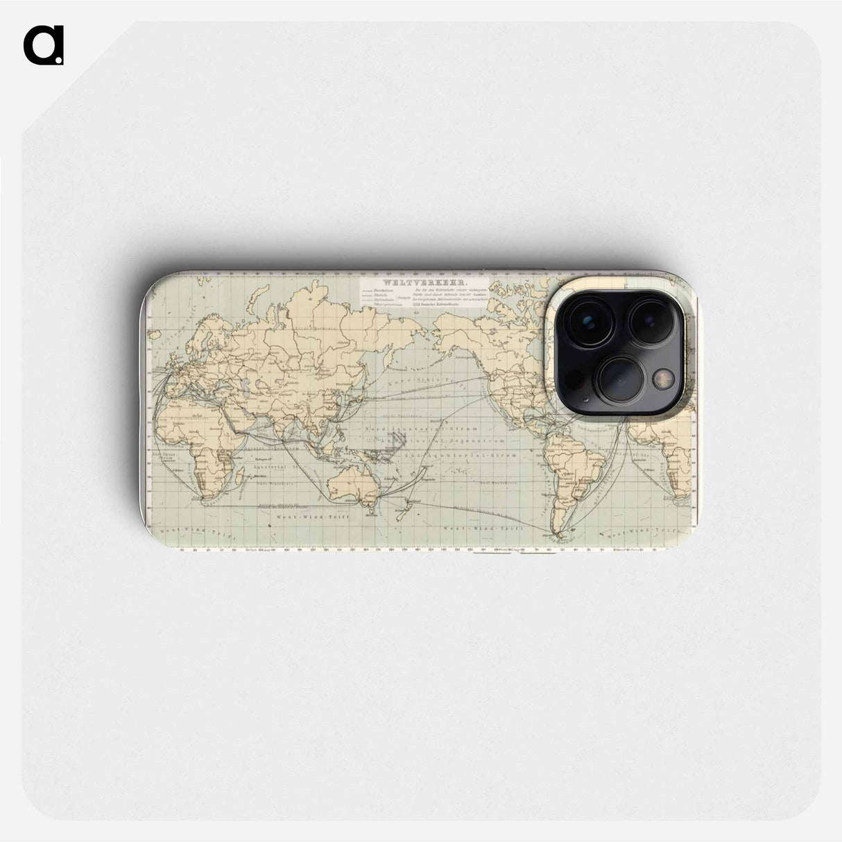 Geographical-Statistical World Lexicon - アンティーク地図 Phone Case.