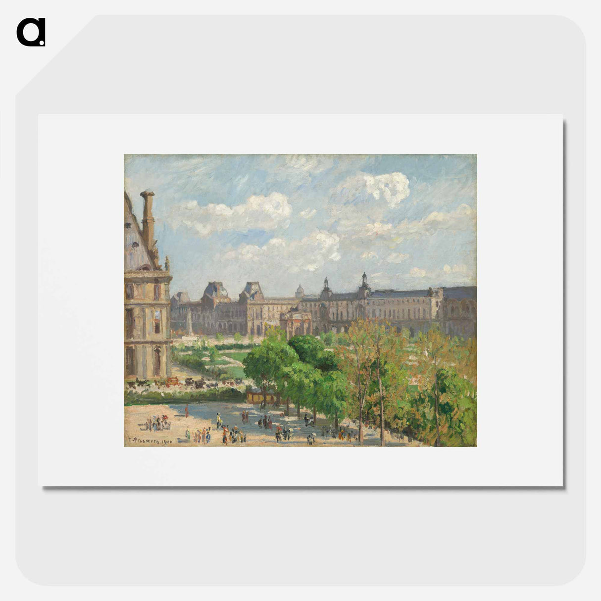 Place du Carrousel, Paris - カミーユ ピサロ Poster.