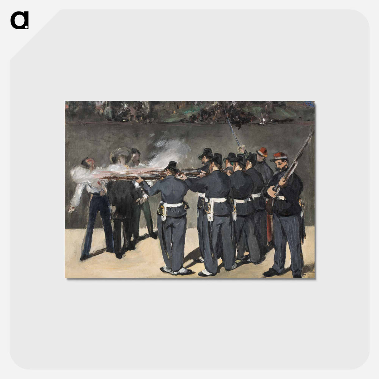 アートポストカード-The Execution of Emperor Maximilian - エドゥアール マネ Postcard.