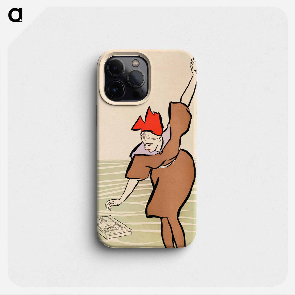 Woman picking up book - Edward Penfield Phone Case.