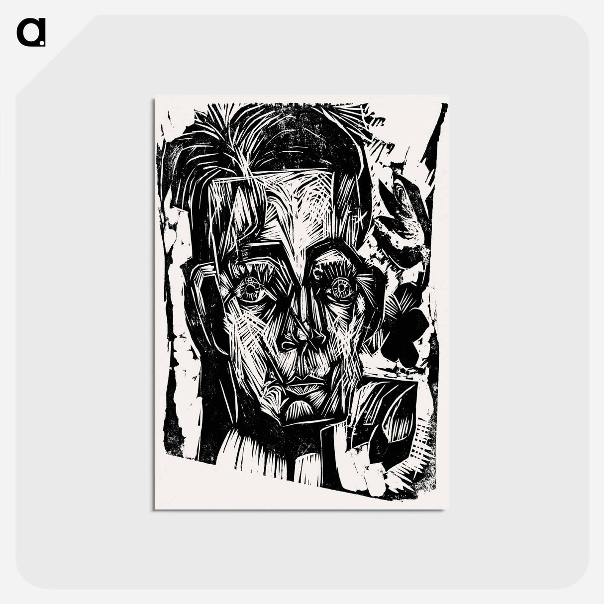 アートポストカード-Head of Dr. Robert Binswanger - エルンスト ルートヴィヒ キルヒナー Postcard.