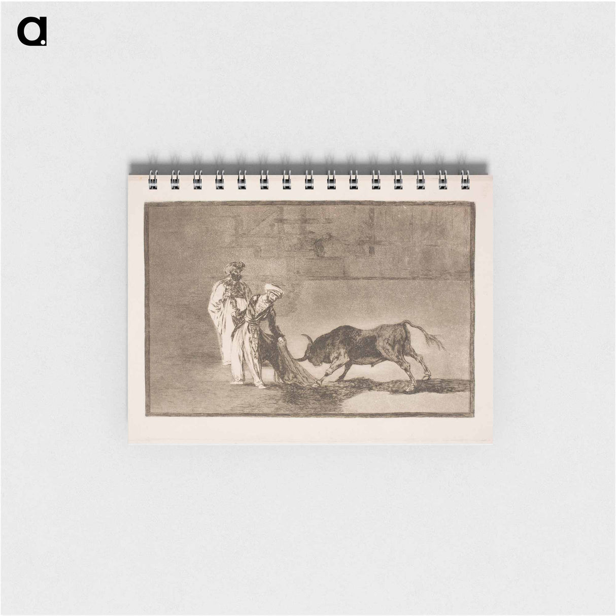 The Moors in the arena go to great lengths to attract the bull with the help of their burnus - フランシスコ デ ゴヤ Memo.