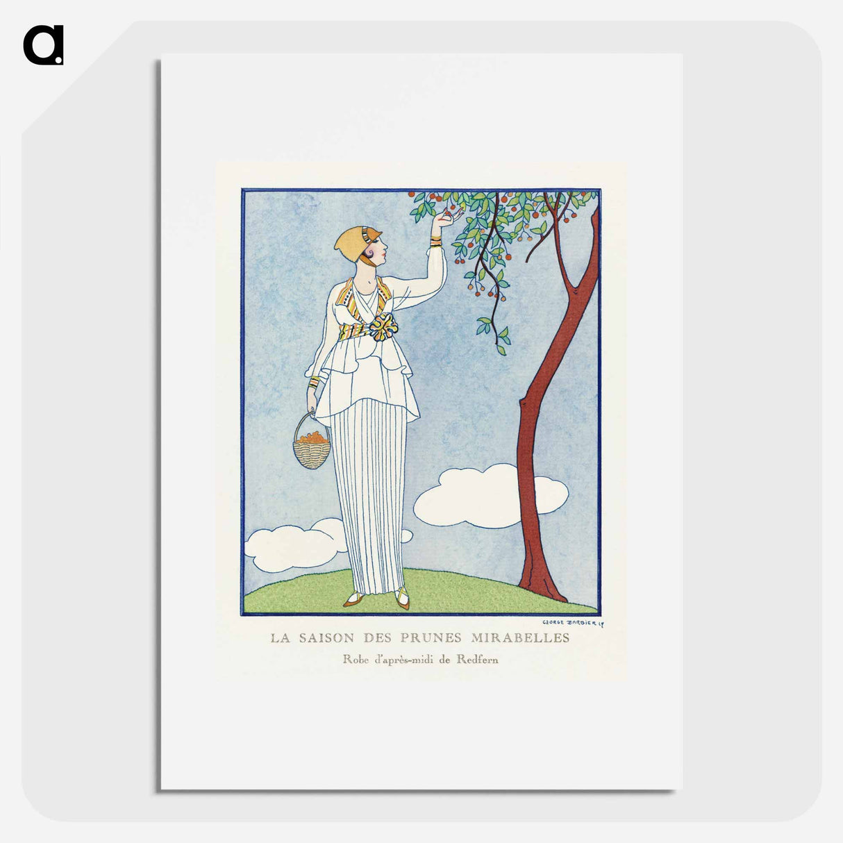 La saison des prunes mirabelles: Robe d'après-midi de Redfern - ジョージ バービエ Poster.
