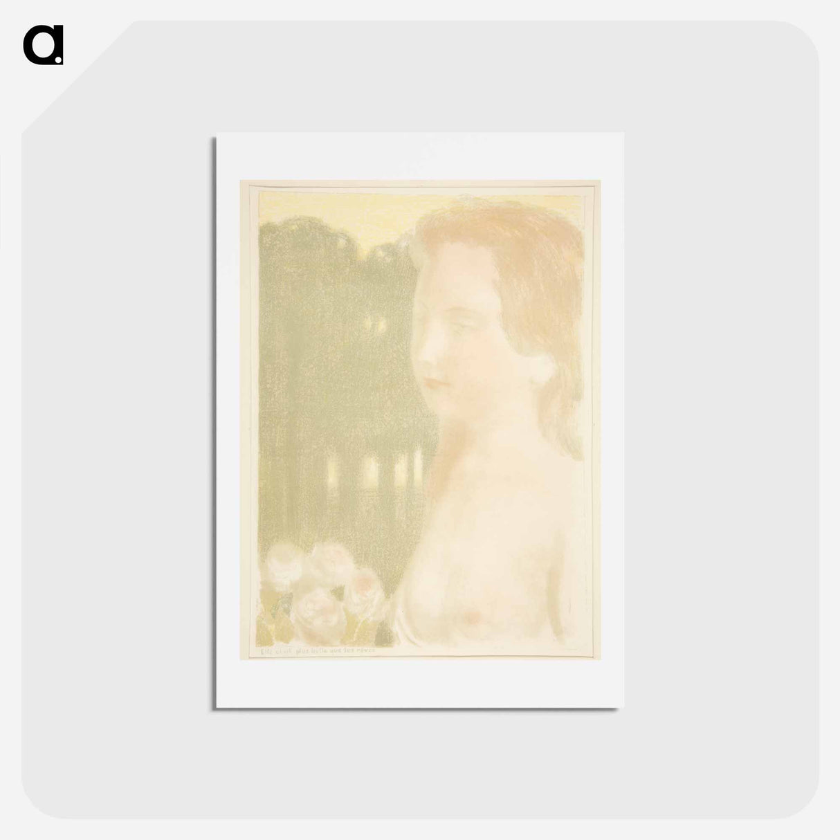 アートポストカード-She was more beautiful than dreams - モーリス ドニ Postcard.