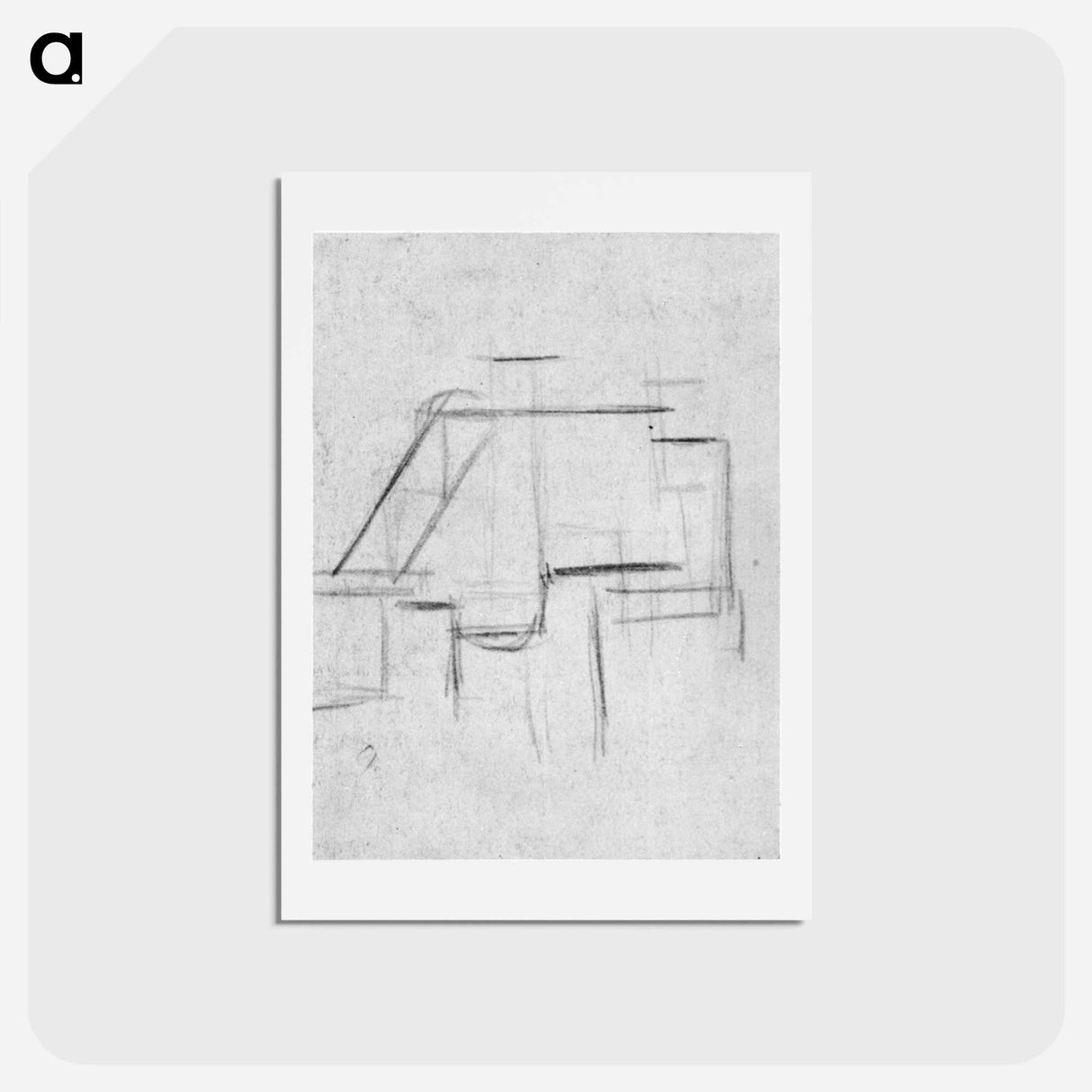 アートポストカード-Composition (The Cow) - テオ ファン ドゥースブルフ Postcard.