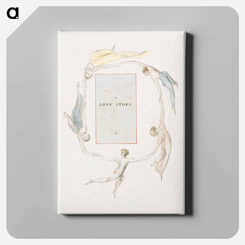 The Poems of Thomas Gray, Design 23, "A Long Story." - William Blake Canvas.