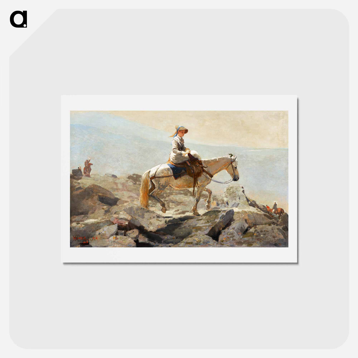 アートポストカード-The Bridle Path, White Mountains - ウィンスロー ホーマー Postcard.