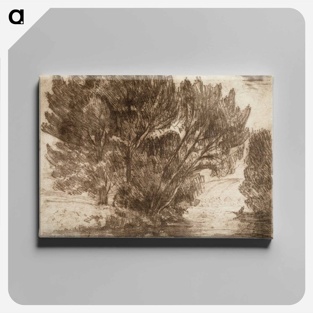 Green shore - アルフレッド ウィリアム フィンチ Canvas.