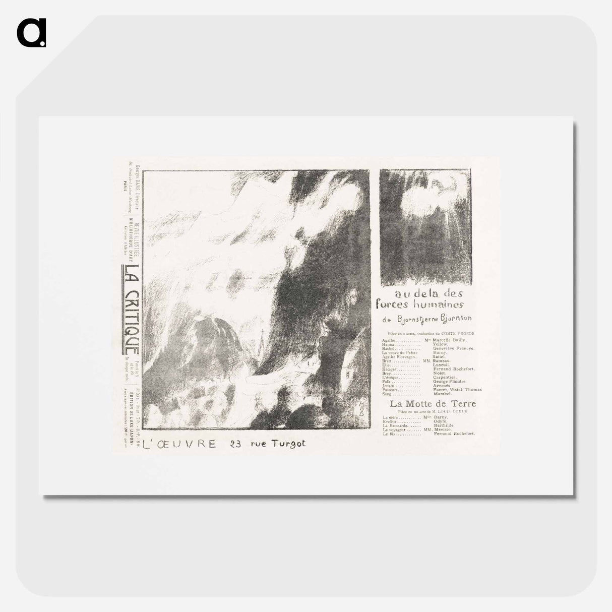 Beyond human strength - Maurice Denis Poster.