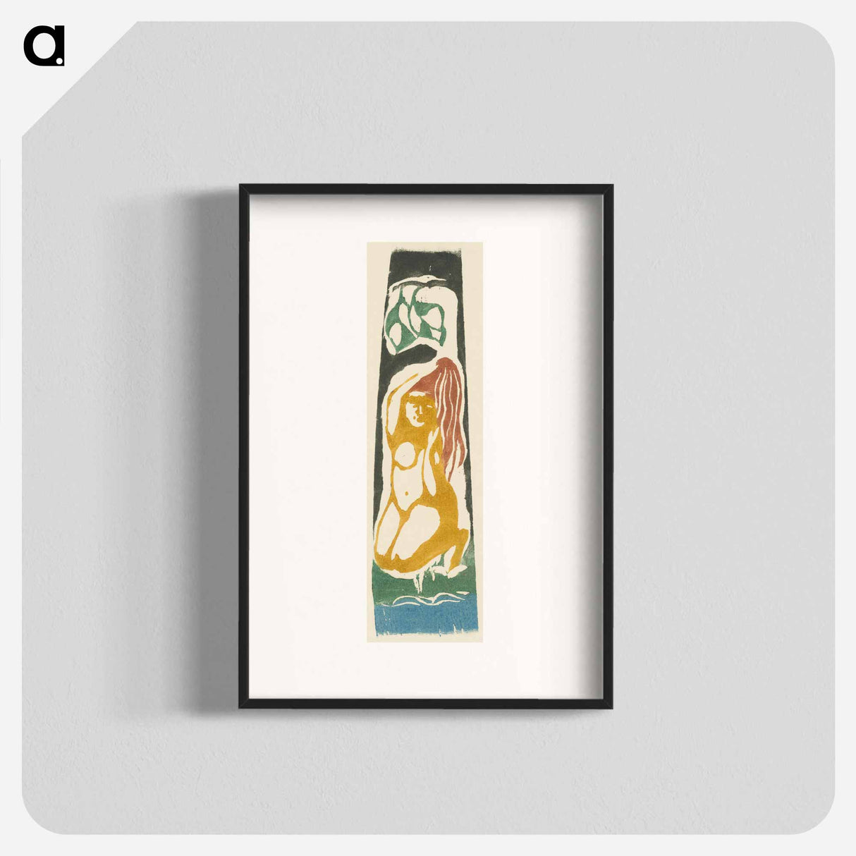 A scratching tahitian woman - ポール ゴーギャン Poster.