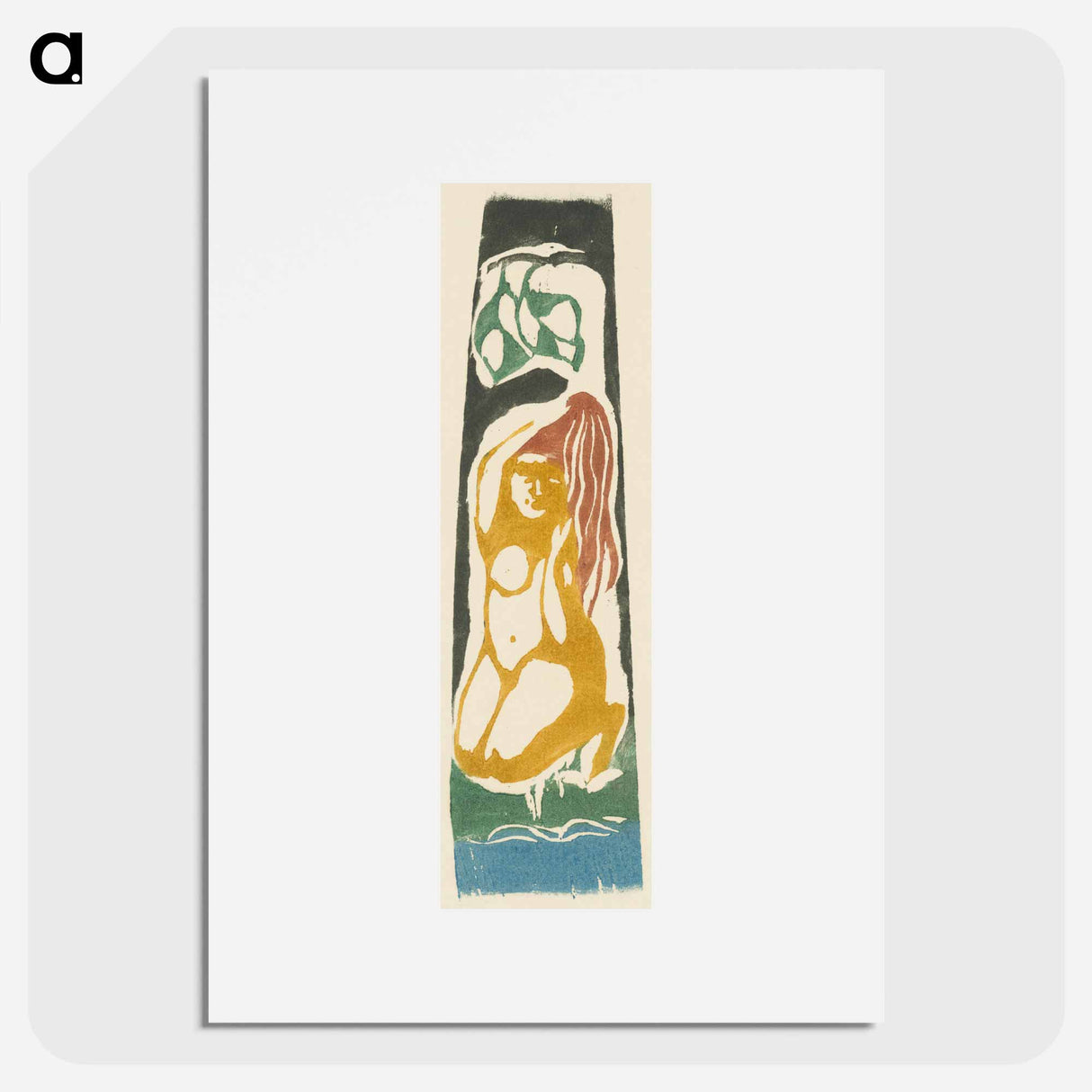 A scratching tahitian woman - ポール ゴーギャン Poster.