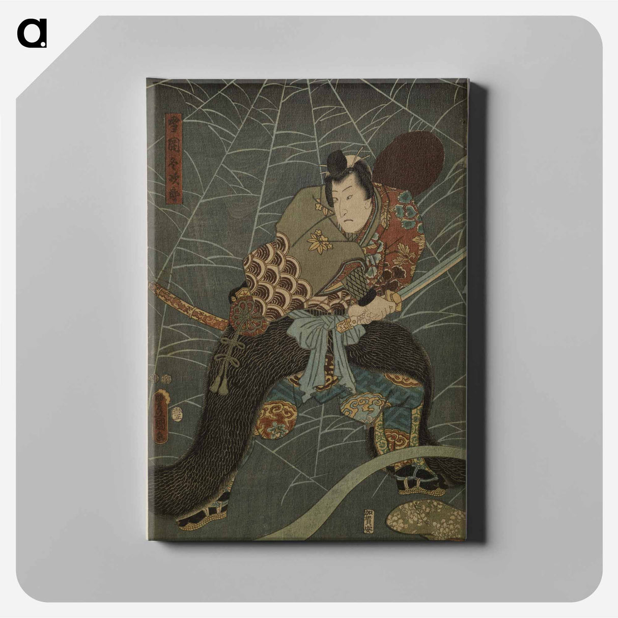 Spiderweb, Giant Rat Tail, Two Warriors
- 歌川 豊国 Canvas.