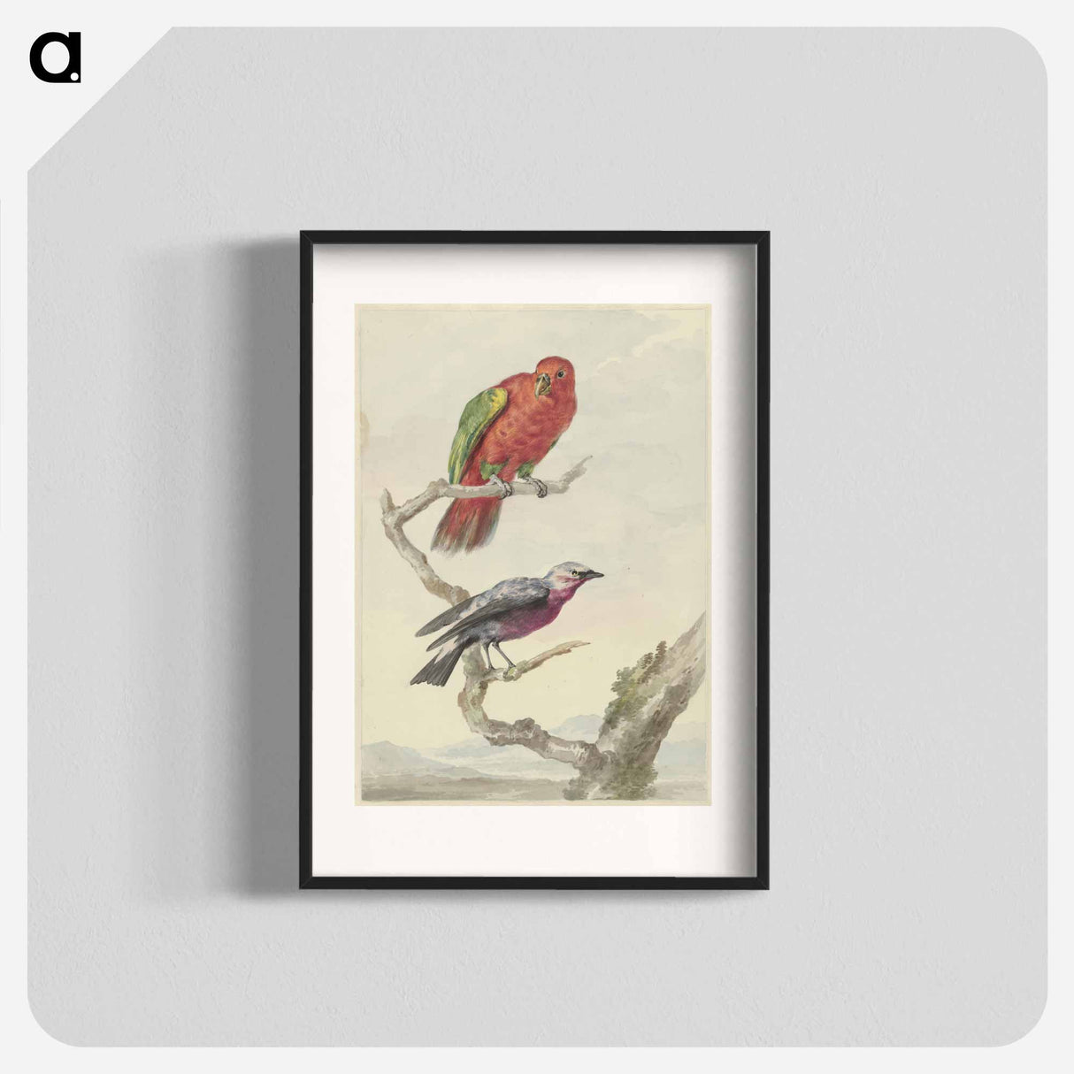 Twee vogels - アールト シューマン Poster.