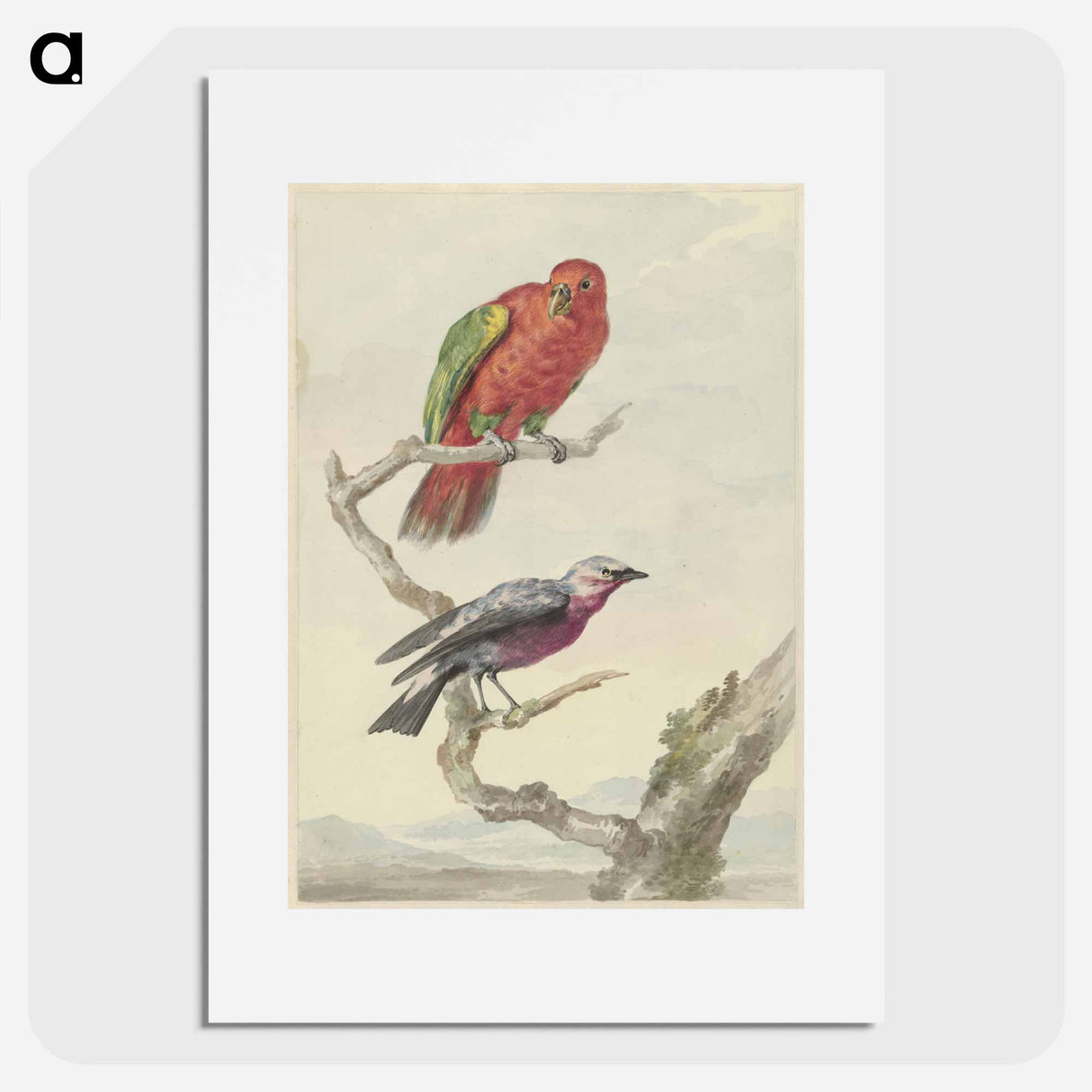 Twee vogels - アールト シューマン Poster.