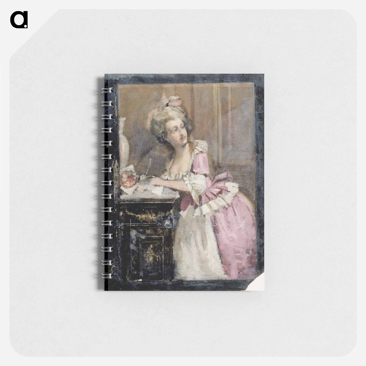 Lady writing, study ii for the rococo lady - アルバート エーデルフェルト Memo.