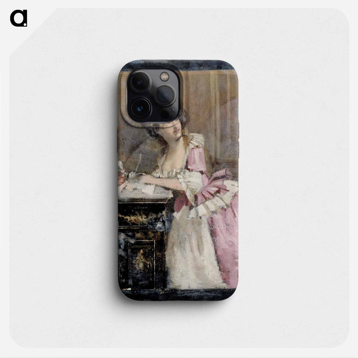 Lady writing, study ii for the rococo lady - アルバート エーデルフェルト Phone Case.