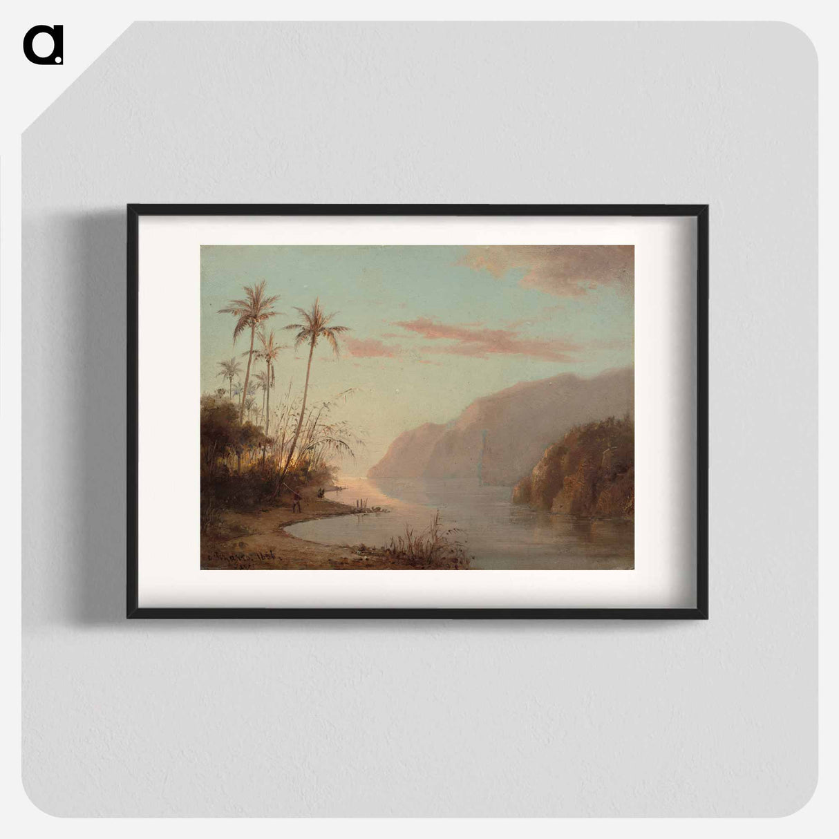 アートポスター-A Creek in St. Thomas (Virgin Islands) - カミーユ ピサロ Poster.
