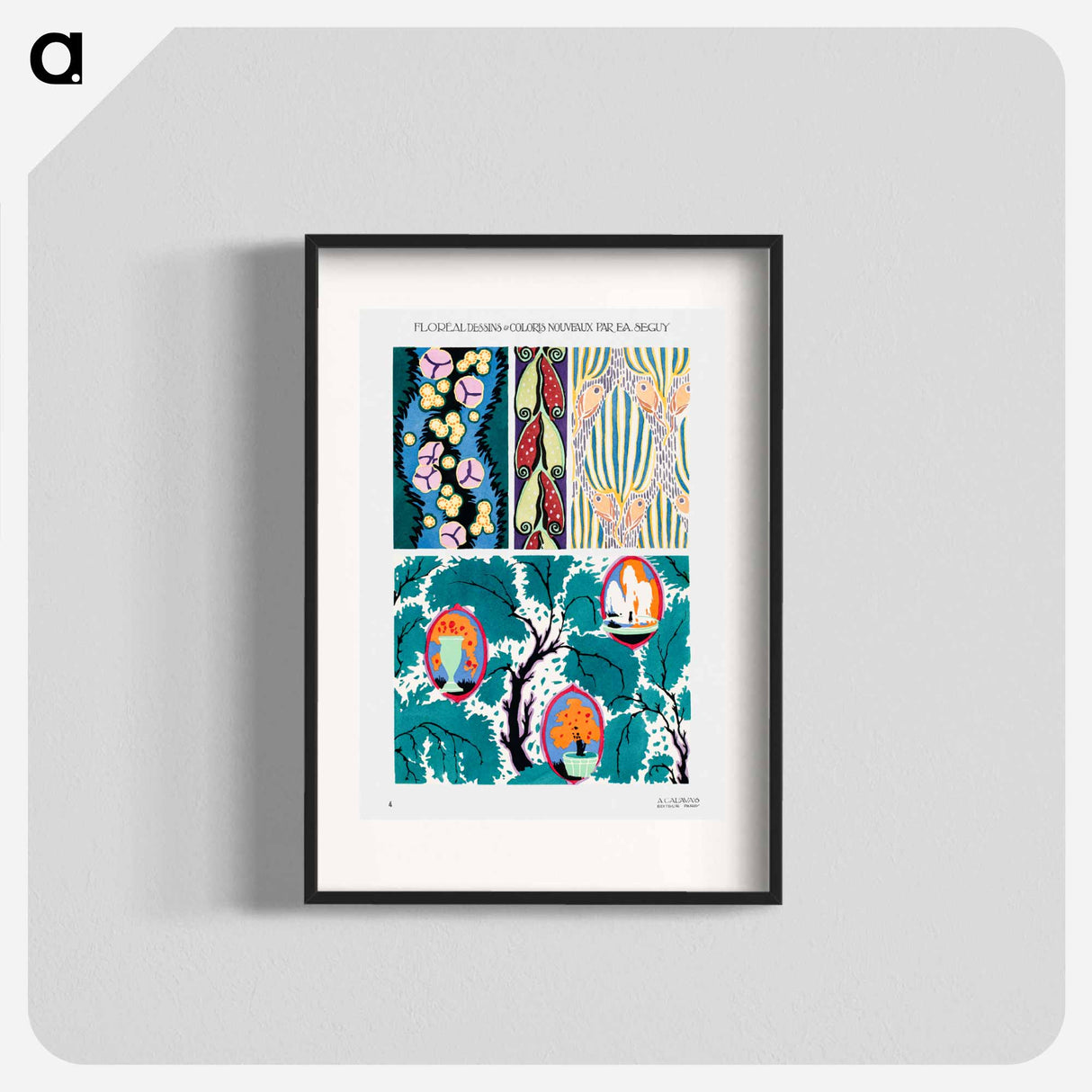 Floréal: dessins and coloris nouveaux - E.A.セギー Poster.