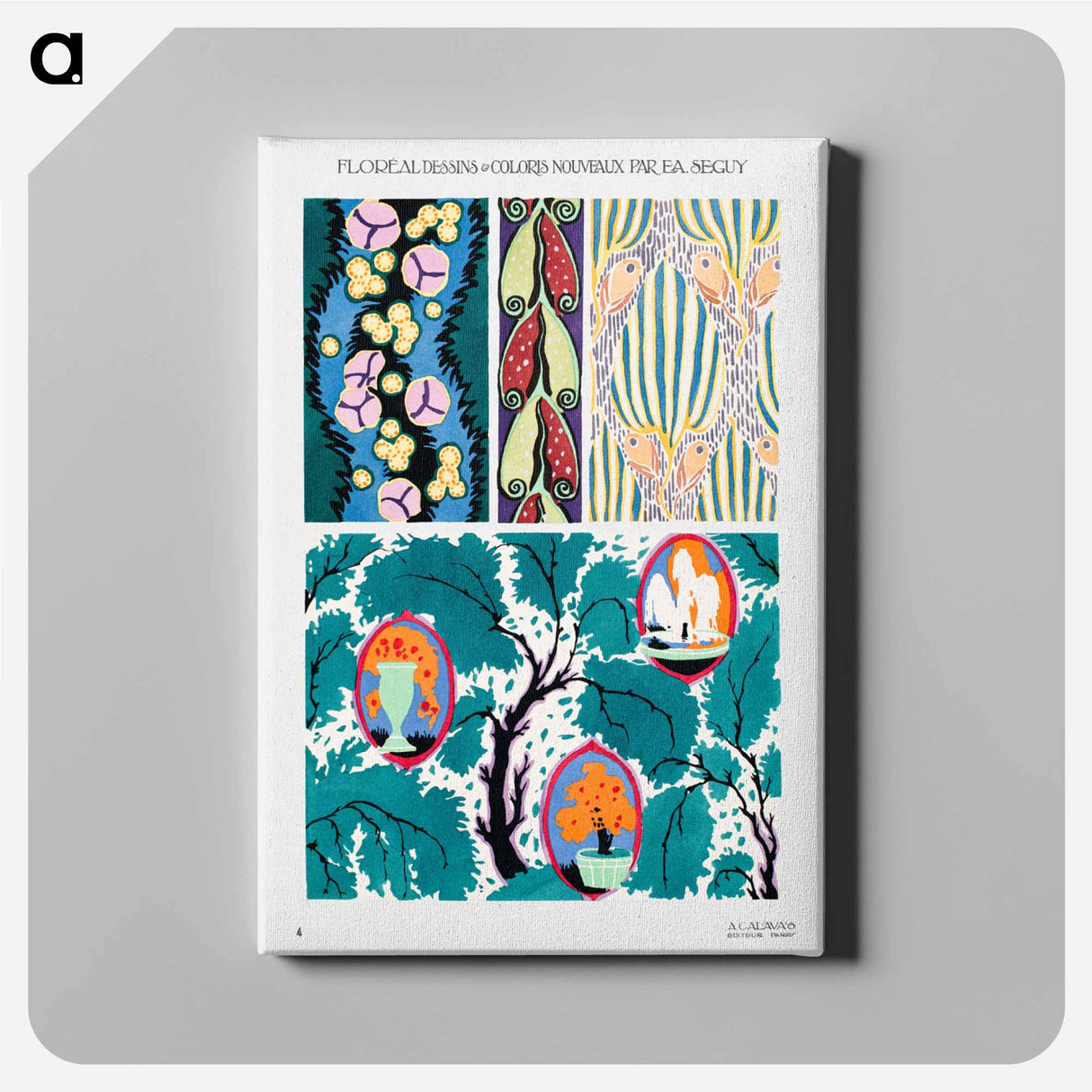 Floréal: dessins and coloris nouveaux - E.A.セギー Canvas.