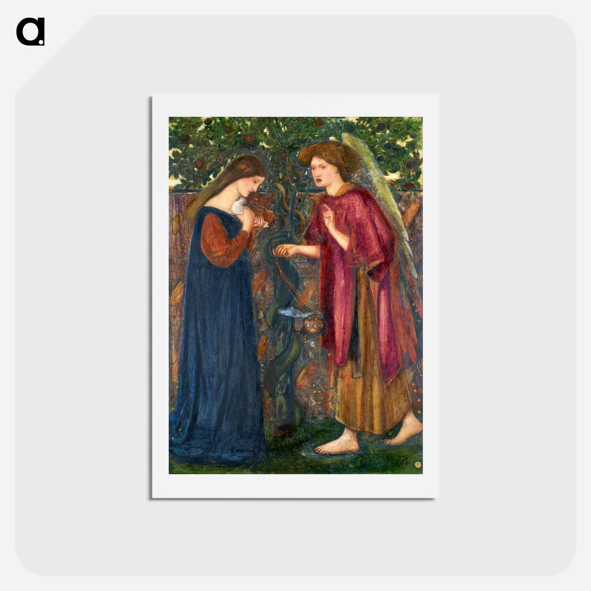 アートポストカード-The Annunciation - エドワード バーン ジョーンズ Postcard.