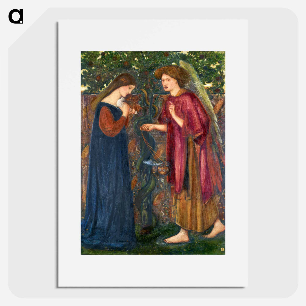 The Annunciation - エドワード バーン ジョーンズ Poster.