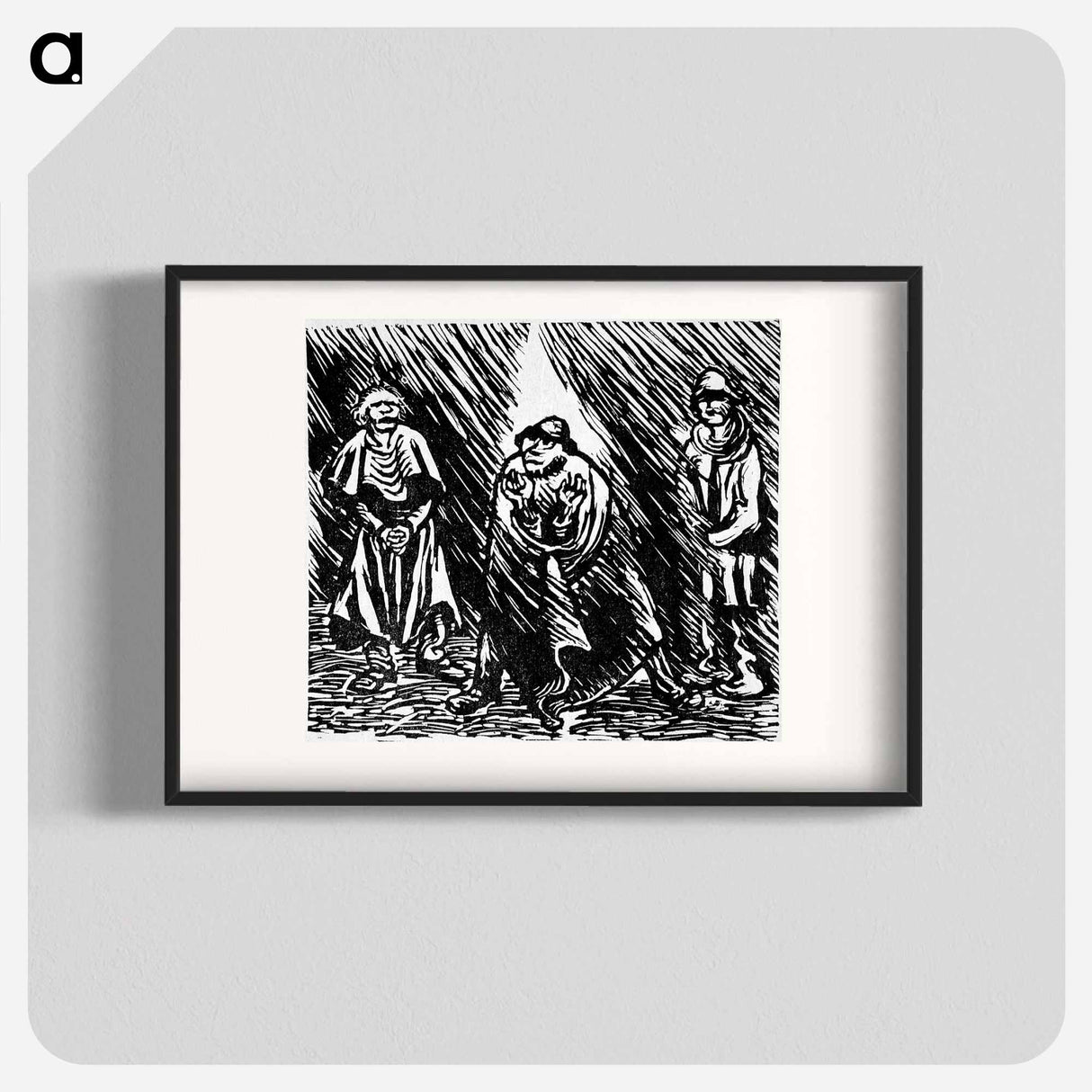 Group with three figures-bass, soprano, tenor - エルンスト ハインリヒ バルラッハ Poster.