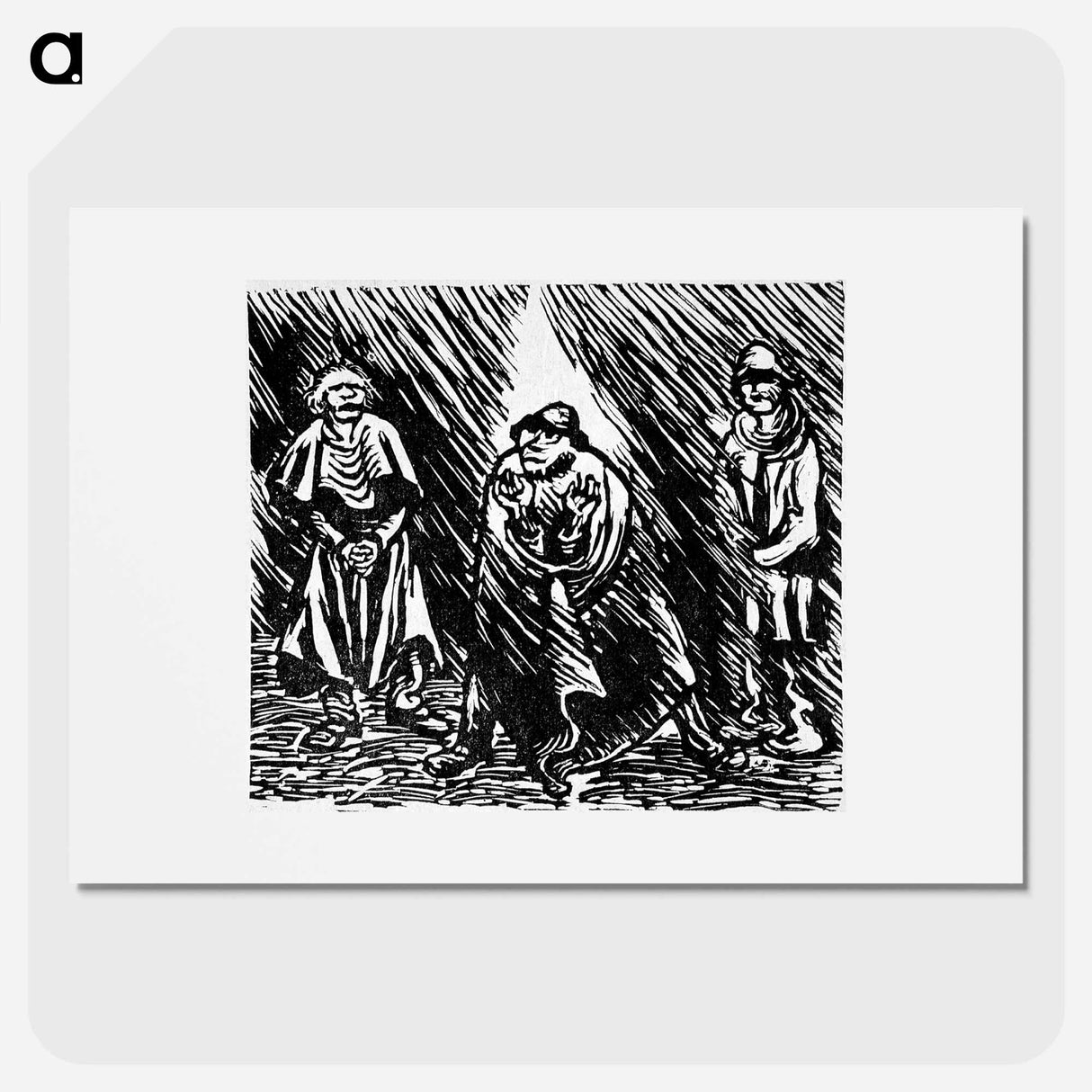 Group with three figures-bass, soprano, tenor - エルンスト ハインリヒ バルラッハ Poster.