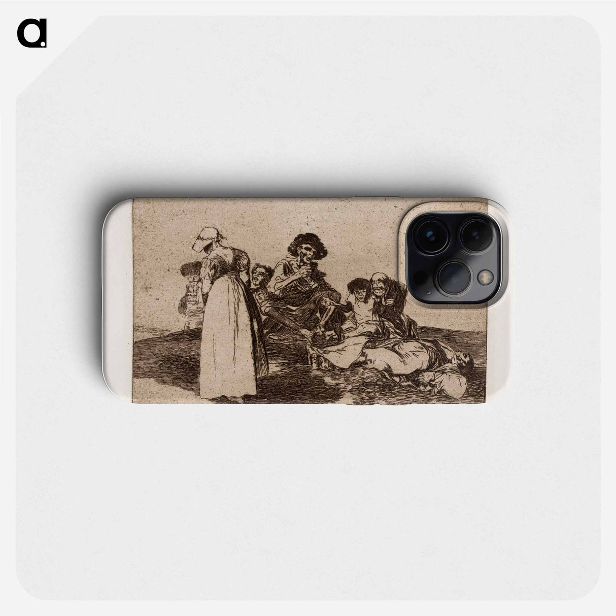 Pahinta on black - Francisco de Goya Phone Case.